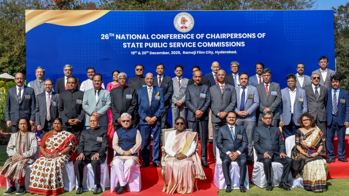 President Droupadi Murmu at National Conference of Public Service Commissions' in Hyderbad