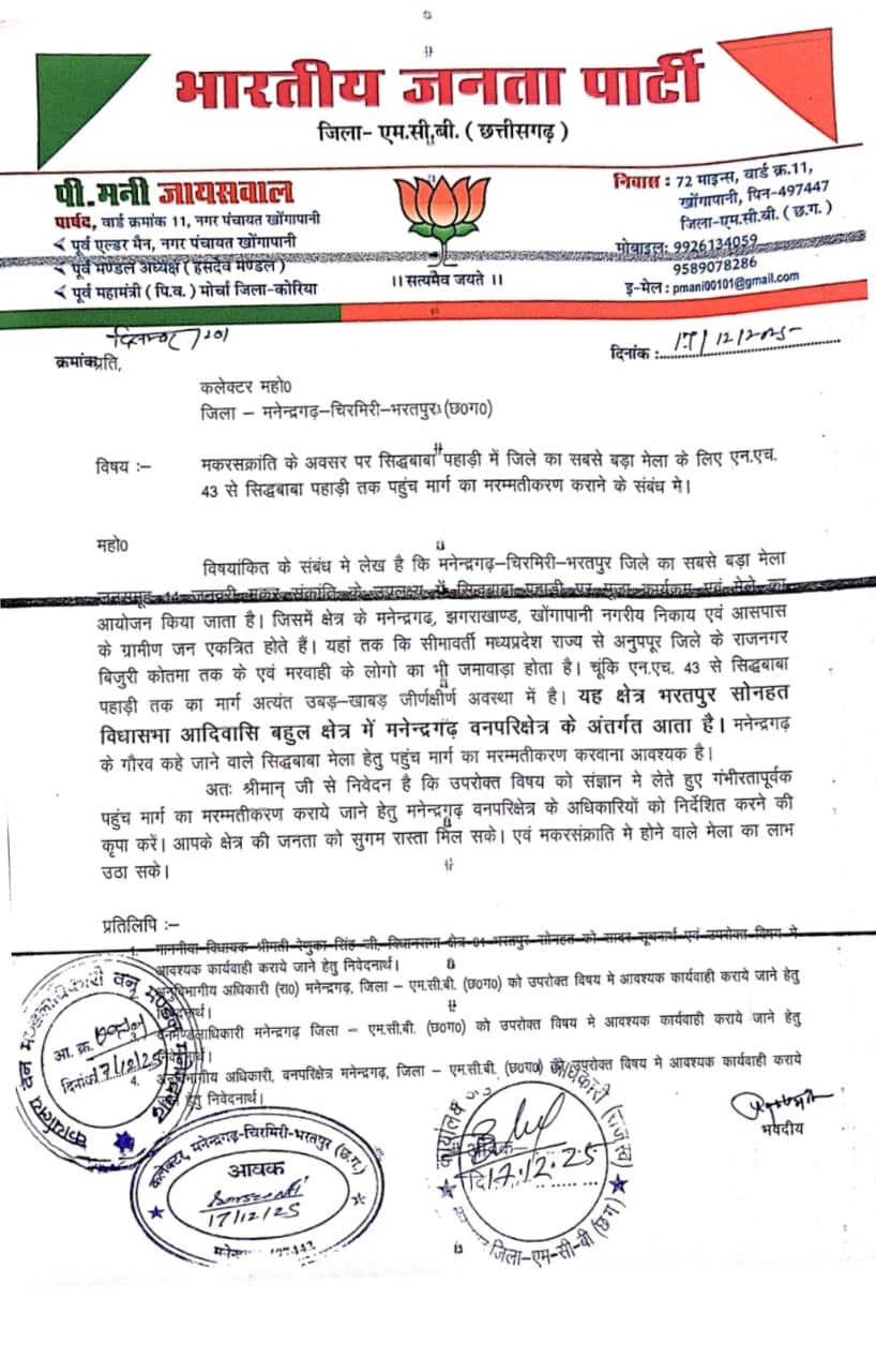 Siddh Baba Dham road dilapidated