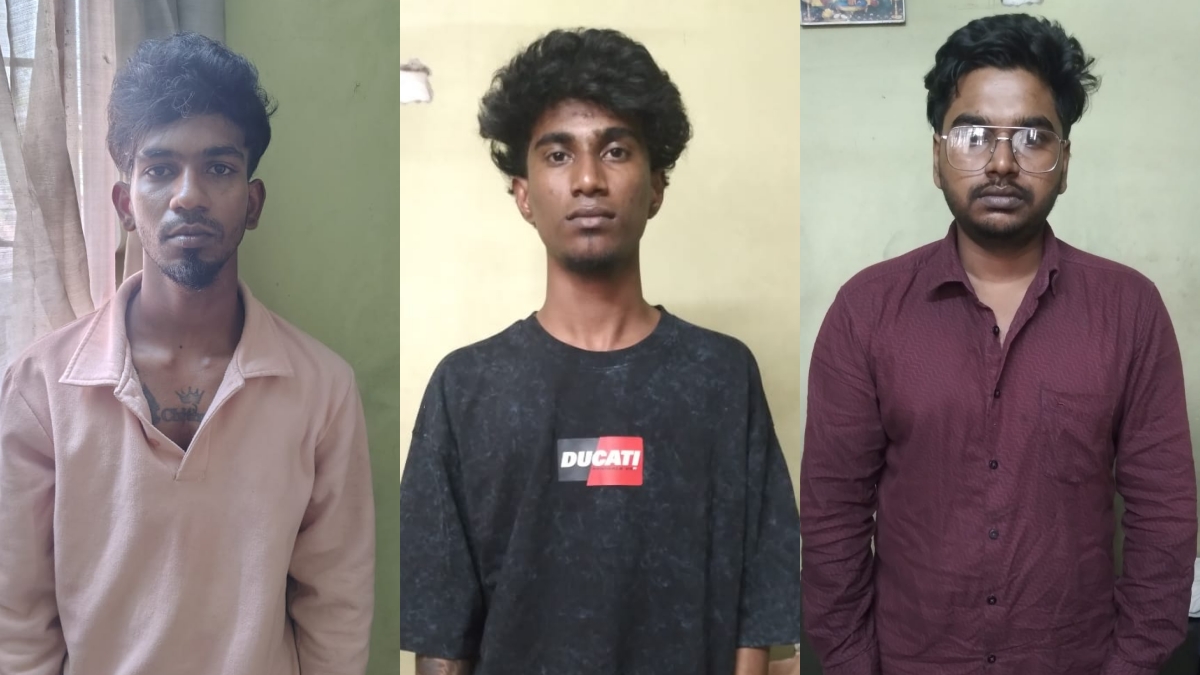 கைது செய்யப்பட்ட விஷ்ணு, நந்தா மற்றும் சுந்தர்