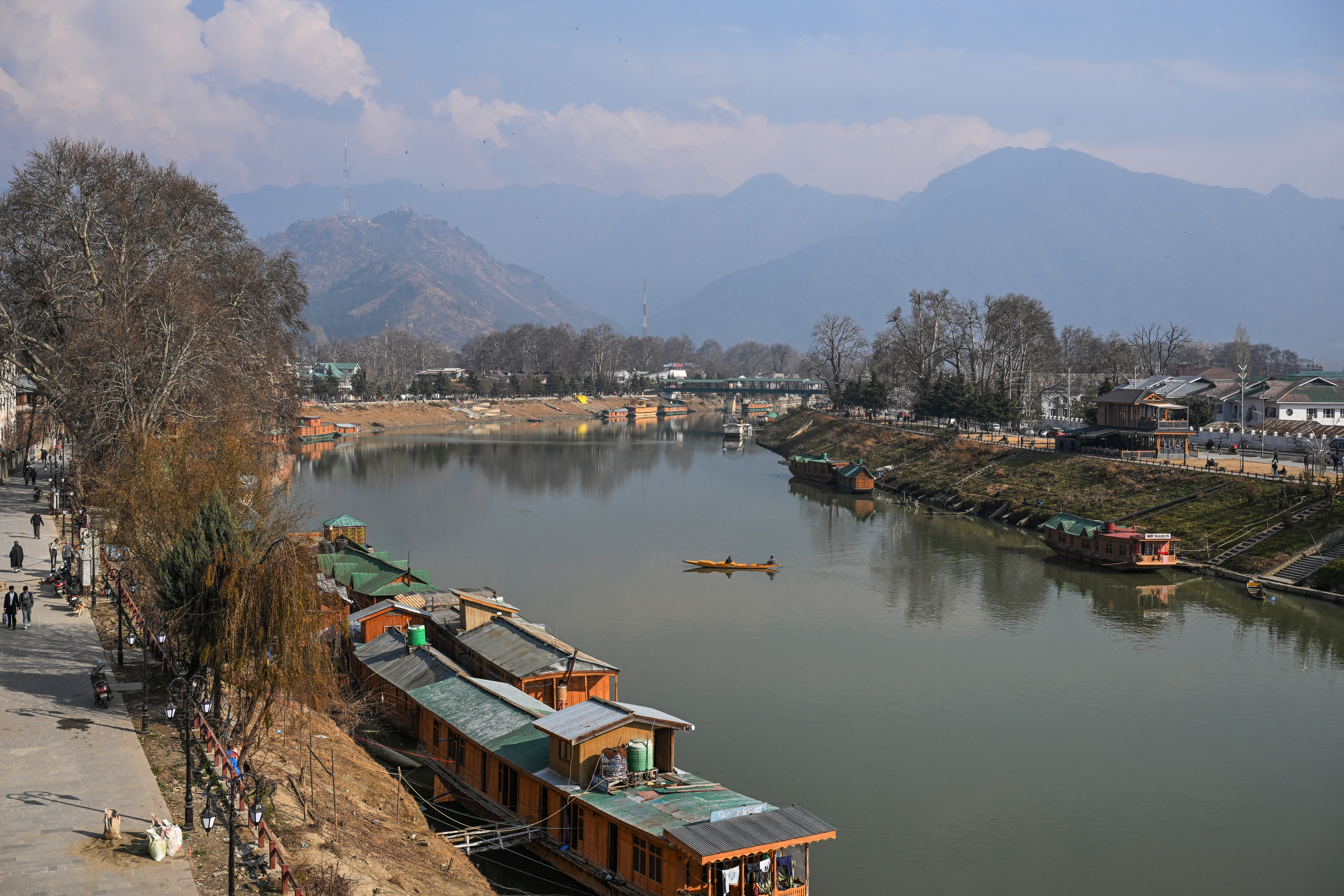 A view of river Jhelum in Srinagar, Jammu and Kashmir