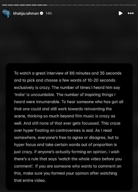 ar rahman controversy on chaava