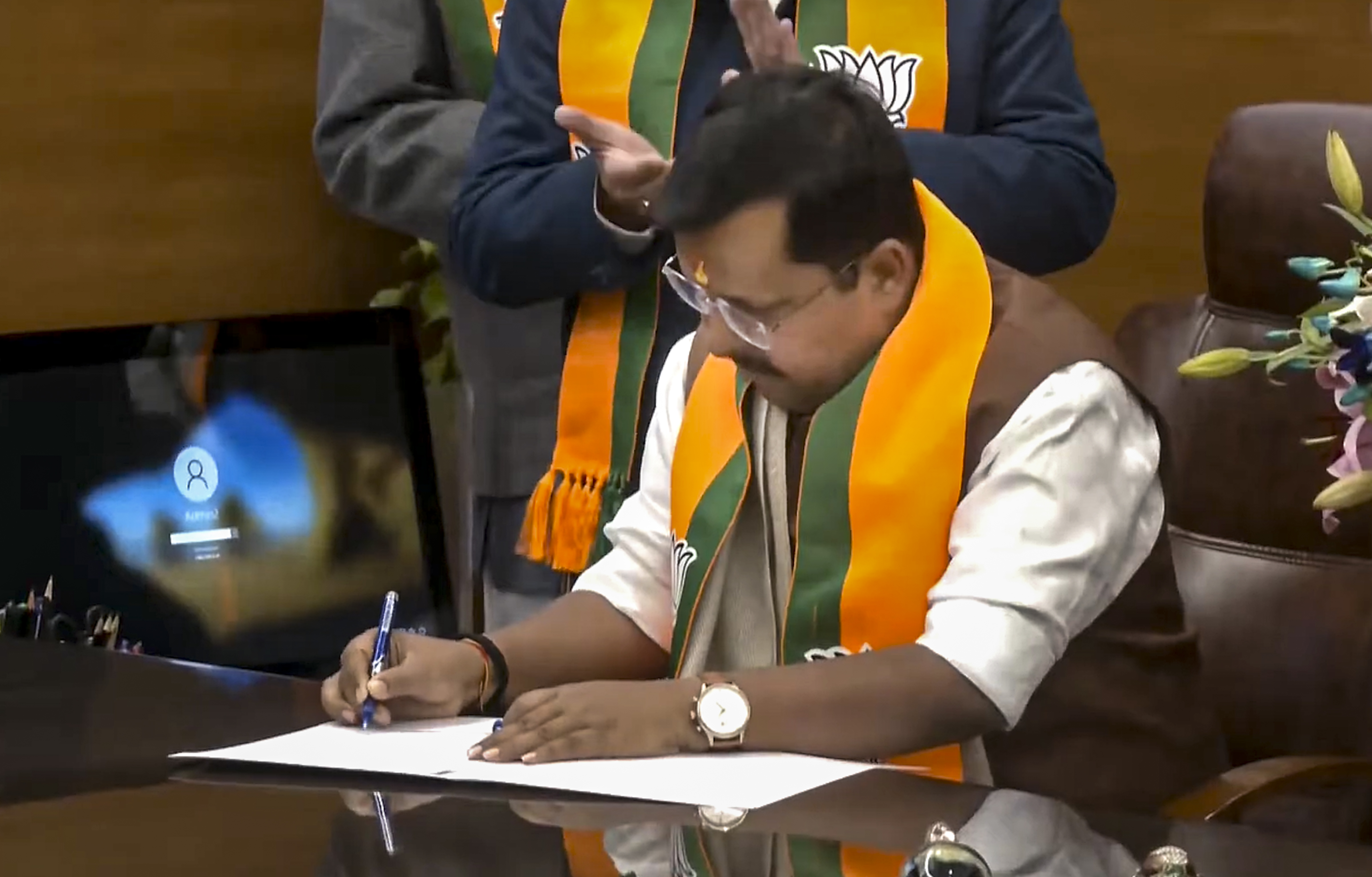Newly elected BJP President Nitin Nabin assumes charge in presence of PM Modi and top leaders at party headquartesrs in New Delhi