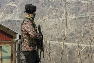 A security officer during a search operation to track down and neutralise terrorists, in Kishtwar district, Jammu and Kashmir, Monday, Jan. 19, 2026.
