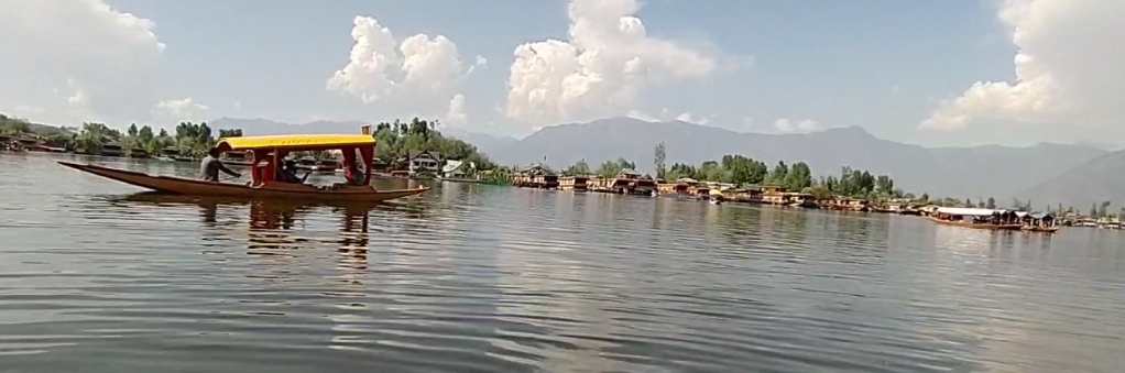 Shikaras row in the iconic Dal Lake in Srinagar, Jammu and Kashmir