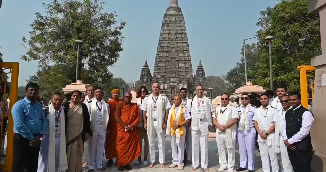 74 Countries Naval Delegations Visit Mahabodhi Temple