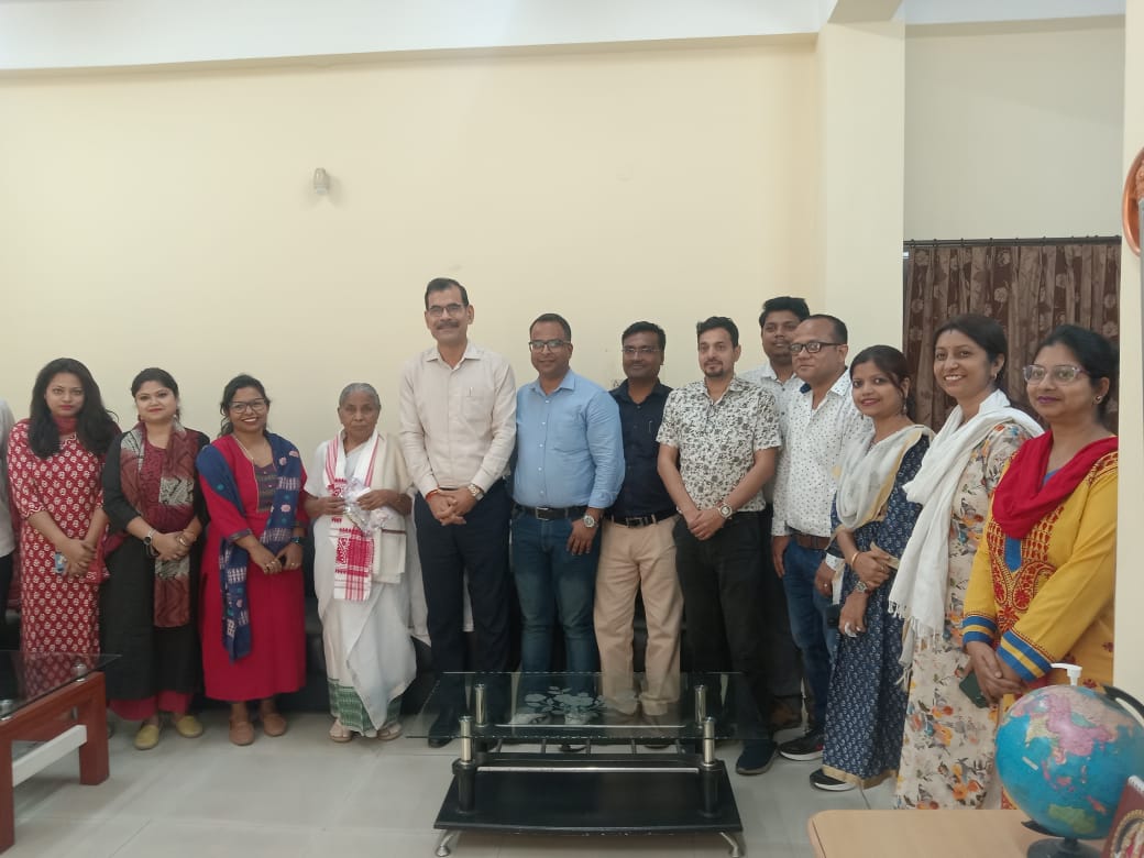 84-year-old candidate Sarojini Bhagwati felicitated at Guwahati University