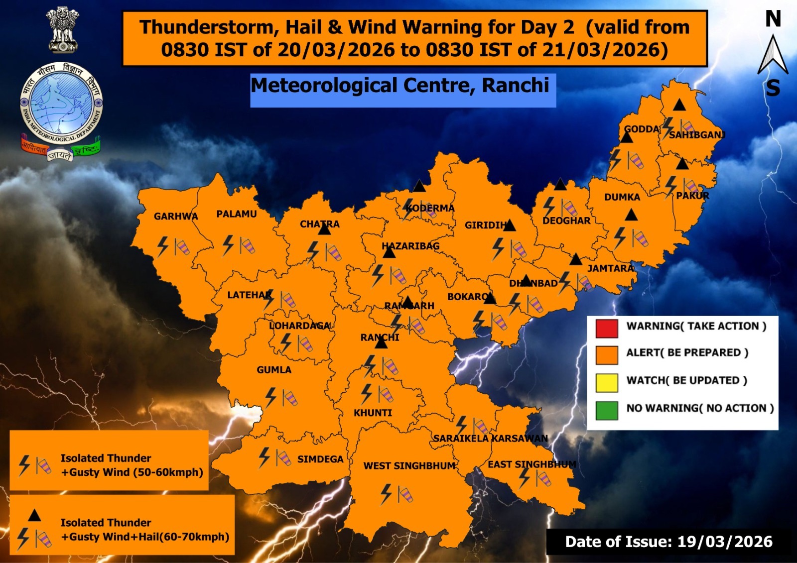Jharkhand Weather Report