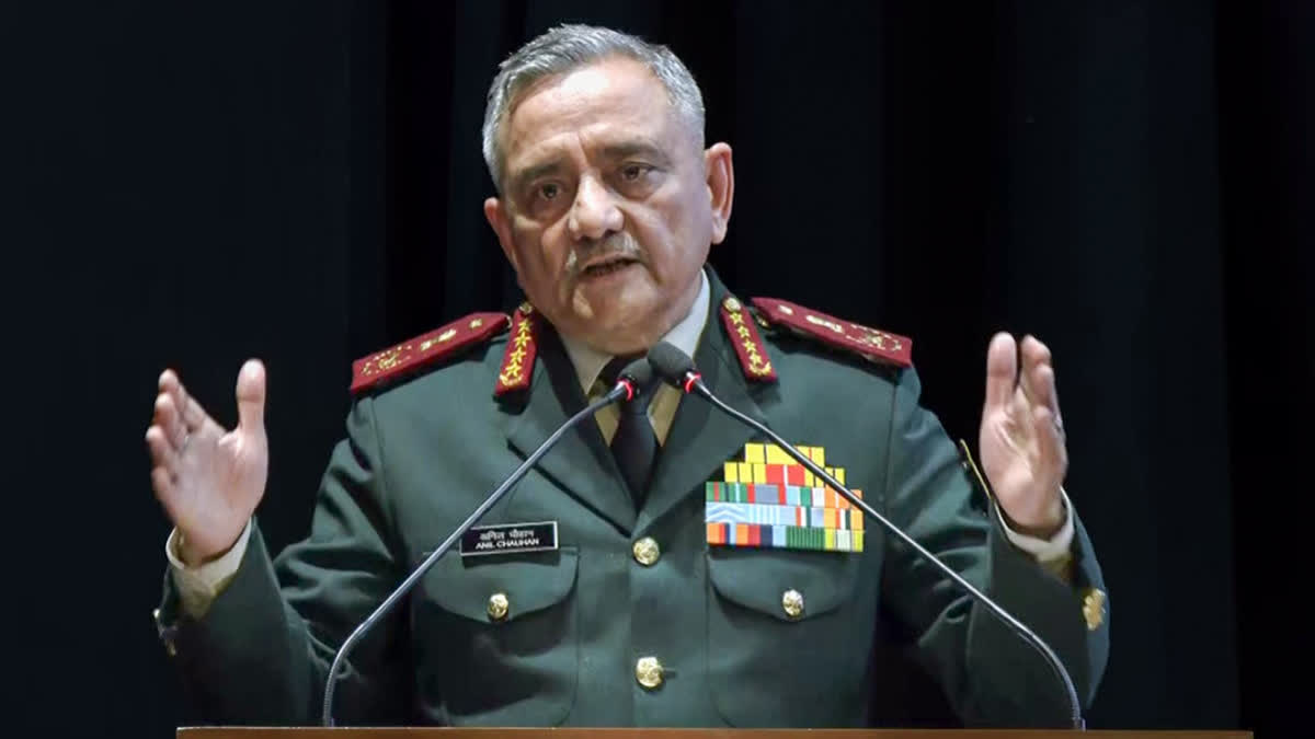 Defence Chief General Anil Chauhan In UK For Training, Operations Dialogue FILE-Chief of Defence Staff (CDS) General Anil Chauhan