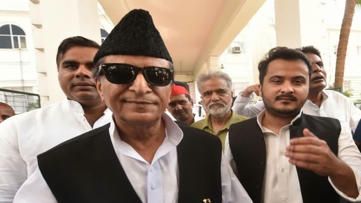 A file photo of Azam Khan and his son Abdullah Azam Khan.
