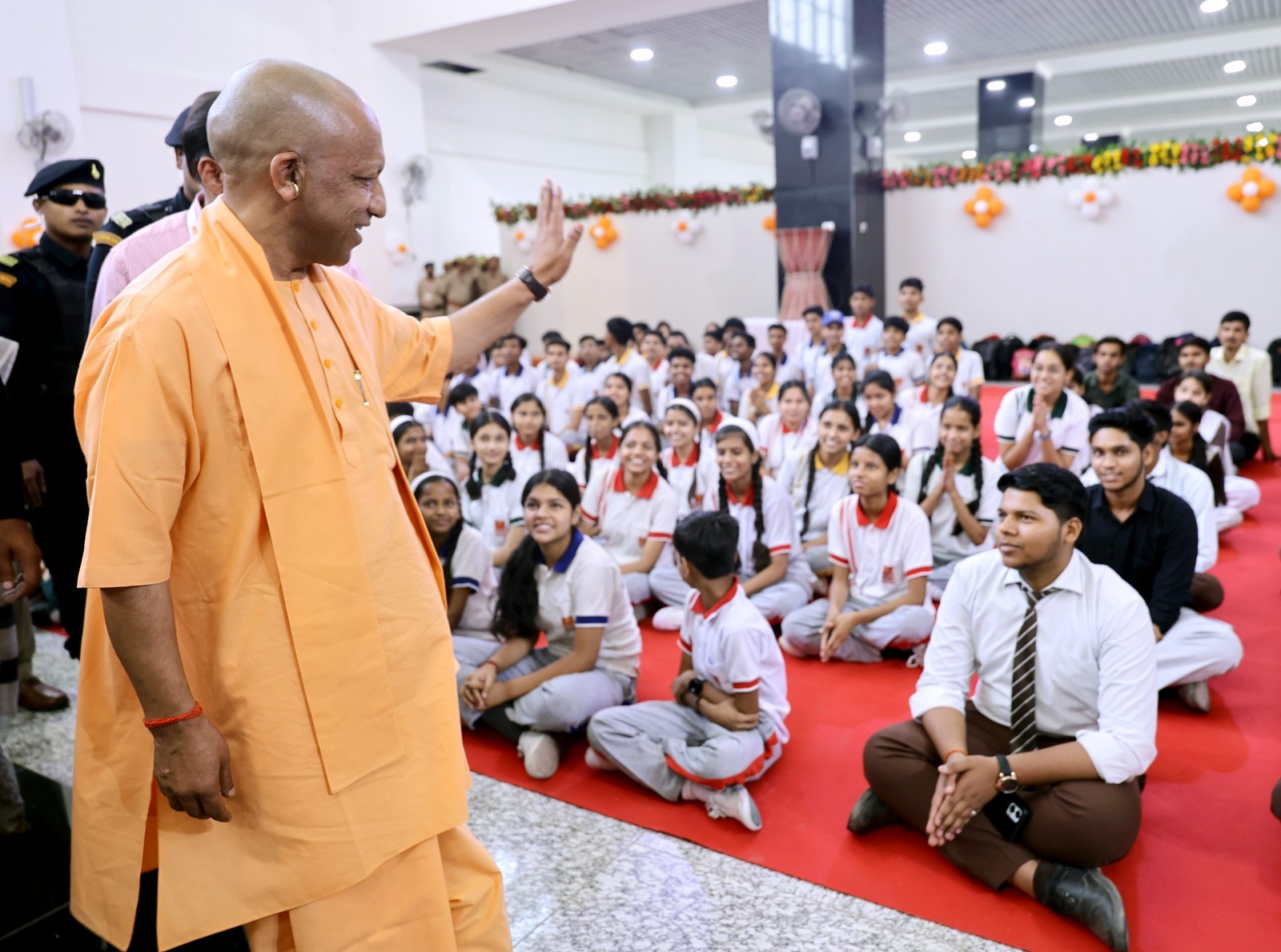 up cm yogi flags off ac train for somnath yatra tourists thank cm