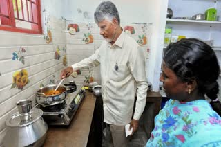 Chandrababu Buys Fish at Market, Shares Meal With Fisherfolk Family