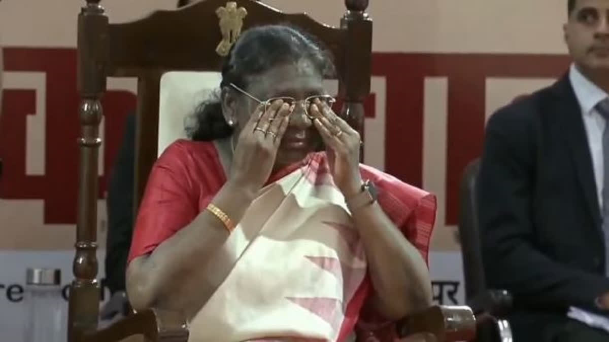 Watch: President Murmu Breaks Down As Visually Impaired Children Sing A Song To Wish Her On Birthday