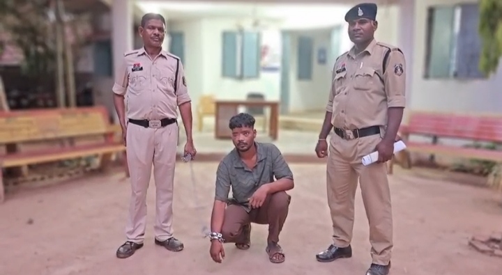 brandished  knife arrested