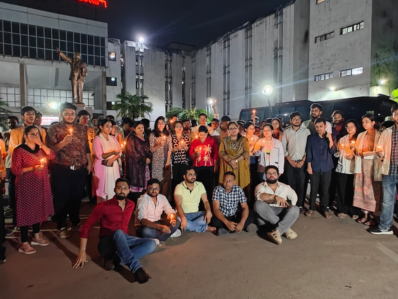 Doctors protest with candlelight march
