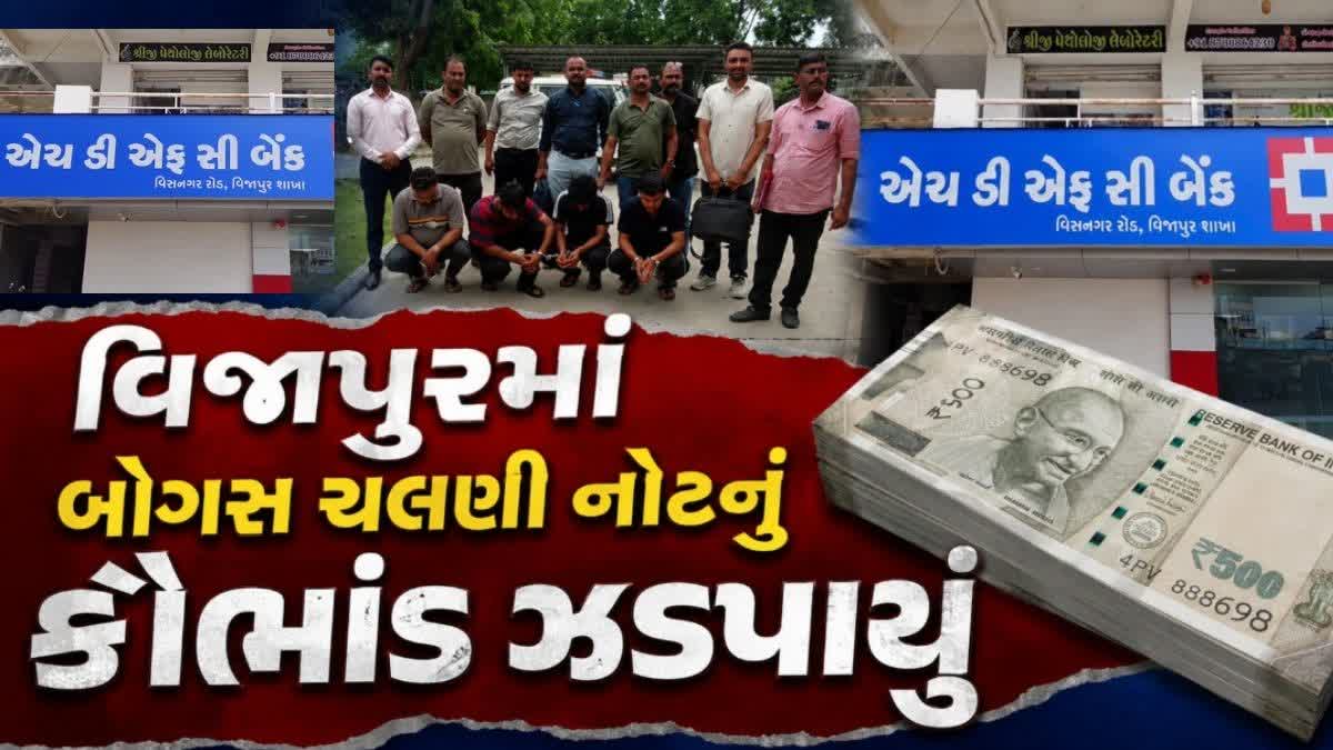 વિજાપુરમાં બોગસ ચલણી નોટનું કૌભાંડ