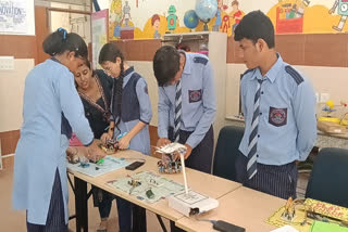 Students at a lab in Government Co-ed Senior Secondary School in Rohini Sector-21, Delhi