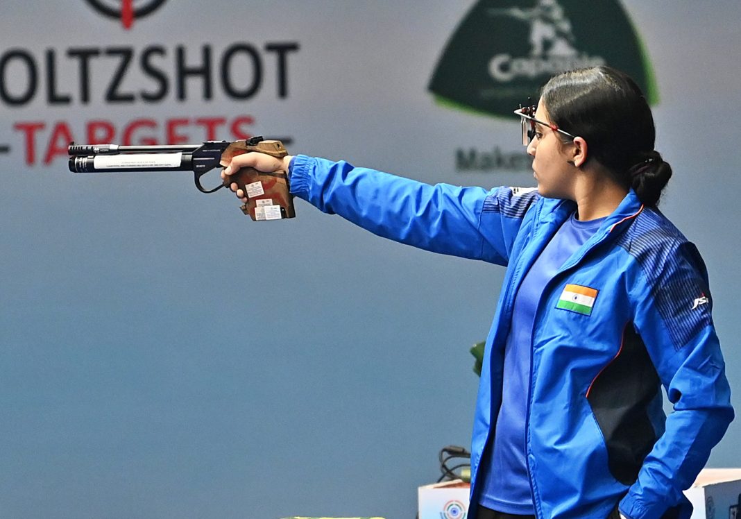 Jhajjar Suruchi Singh alias Suruchi Phogat became the world number one shooter in 10m Air Pistol ISSF Exclusive Interview to Etv Bharat