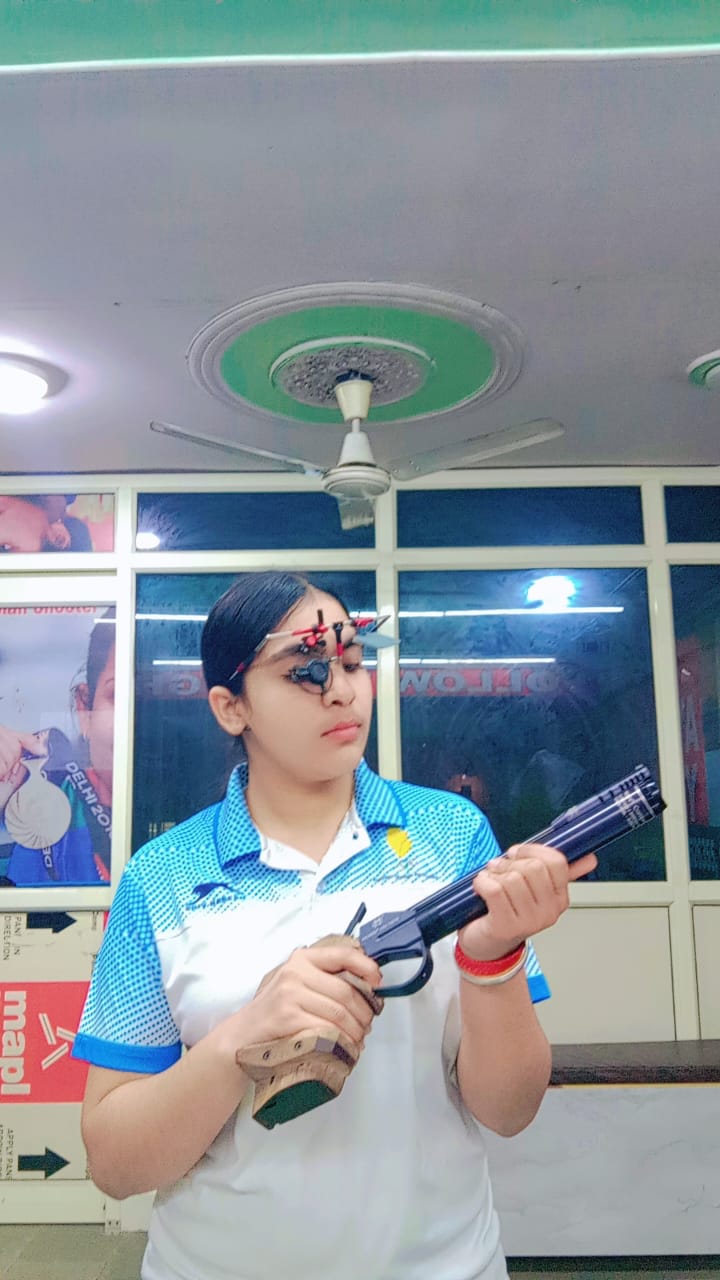 Jhajjar Suruchi Singh alias Suruchi Phogat became the world number one shooter in 10m Air Pistol ISSF Exclusive Interview to Etv Bharat