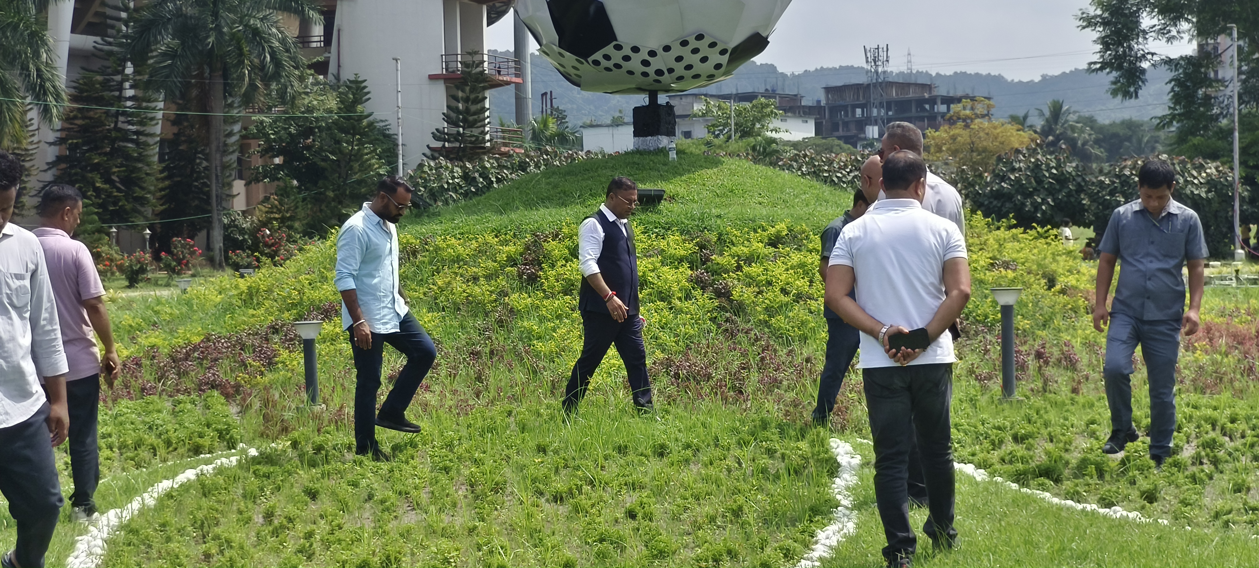 Preparation at Sarusajai Stadium for Jubin Garg's last tribute