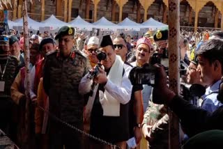 CM DHAMI IN BADRINATH