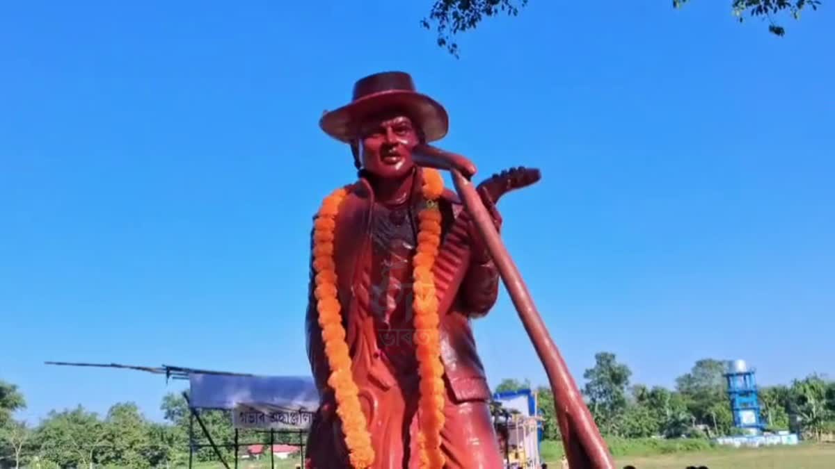 Actor Ravi Sarma unveils statue of Zubeen Garg in gohpur Jadav Payeng seeks justice