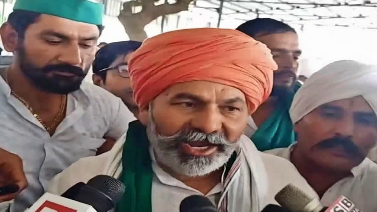 Will Ban Politicians' Entry in Villages, if Farmers Stopped from Reaching Delhi: Rakesh Tikait Bhartiya Kisan Union National Spokesperson Rakesh Tikait, File photo ETV Bharat