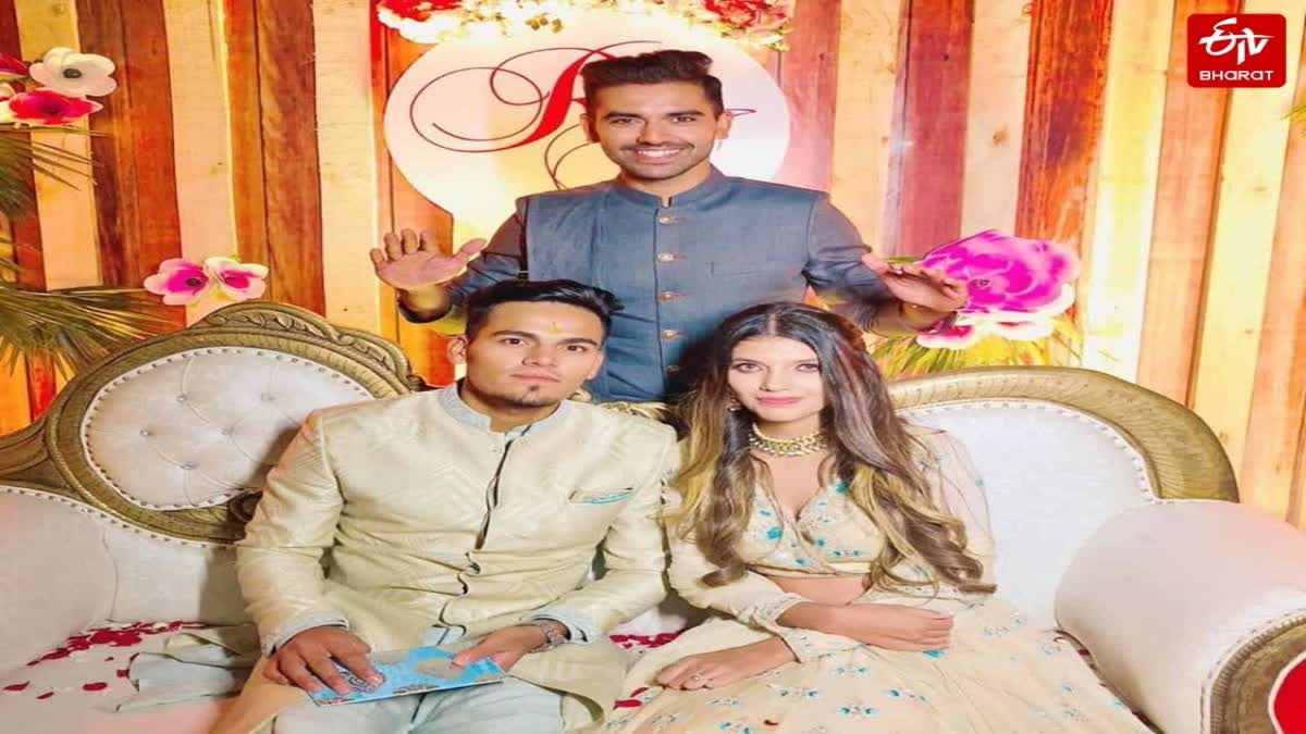 راہل چاہر کی شادی کے وقت کی تصویر