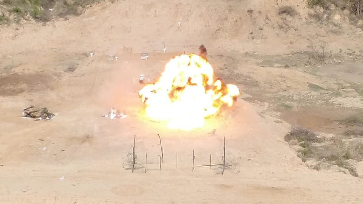 Armed drone hits target