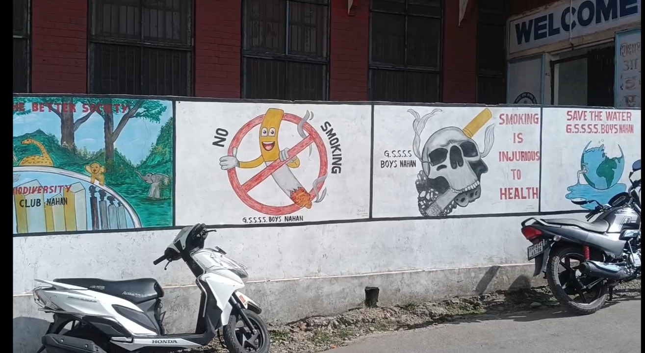 सामाजिक संदेश देती स्कूल की दीवारें