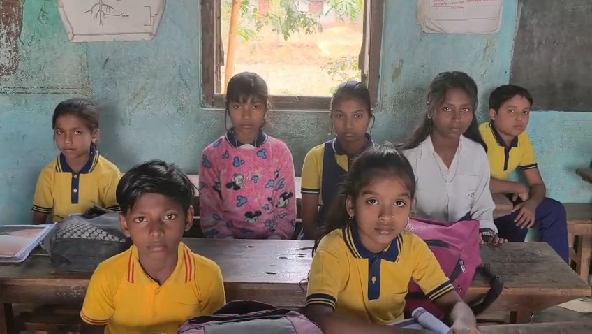 A teacher is teaching 74 students at Shri Shri Shankardev Primary School