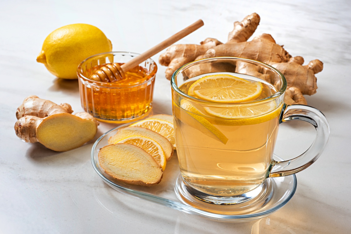 Ginger and lemon tea