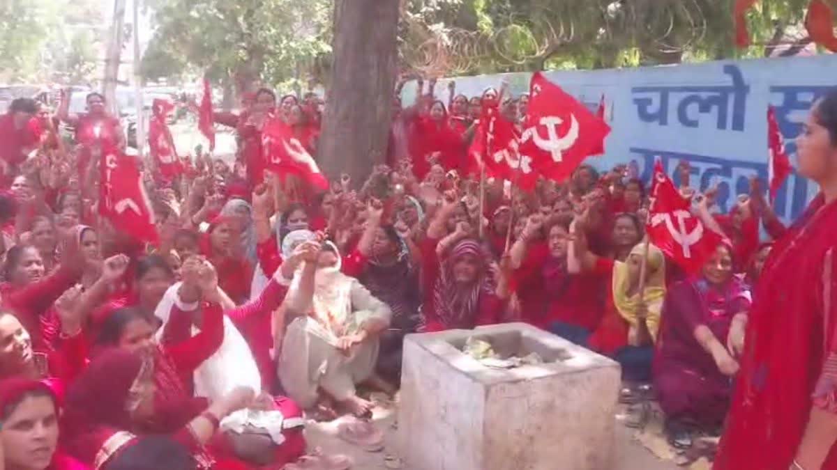 Asha workers Protest In Faridabad