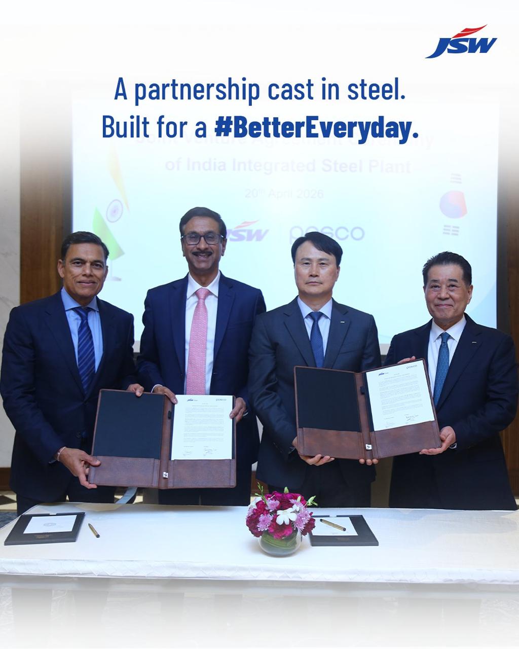 ସୋମବାର ନୂଆଦିଲ୍ଲୀରେ ଭାରତ-କୋରିଆ ବ୍ୟବସାୟ ଫୋରମରେ କେନ୍ଦ୍ର ବାଣିଜ୍ୟ ଏବଂ ଶିଳ୍ପ ମନ୍ତ୍ରୀ ପୀୟୁଷ ଗୋୟଲ, କୋରିଆ ଗଣରାଜ୍ୟର ଶିଳ୍ପ, ବାଣିଜ୍ୟ ଏବଂ ସମ୍ବଳ ମନ୍ତ୍ରୀ ଜଙ୍ଗ-ୱାନ୍ କିମ୍, JSW ଗ୍ରୁପର ଅଧ୍ୟକ୍ଷ ସଜ୍ଜନ ଜିନ୍ଦଲ ଏବଂ POSCO ଅଧ୍ୟକ୍ଷ ଚାଙ୍ଗ ଇନ-ହ୍ୱା ଏବଂ ଉଭୟ କମ୍ପାନୀର ବରିଷ୍ଠ କାର୍ଯ୍ୟନିର୍ବାହୀଙ୍କ ଉପସ୍ଥିତିରେ ବୁଝାମଣାପତ୍ର (MoU) ସ୍ୱାକ୍ଷରିତ ହୋଇଛି ।