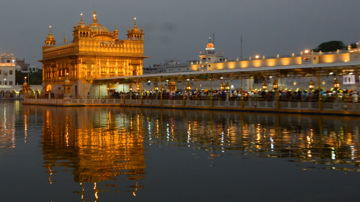 Devotees offer prayers at the Golden Temple in Amritsar on Saturday, May 10, 2025.