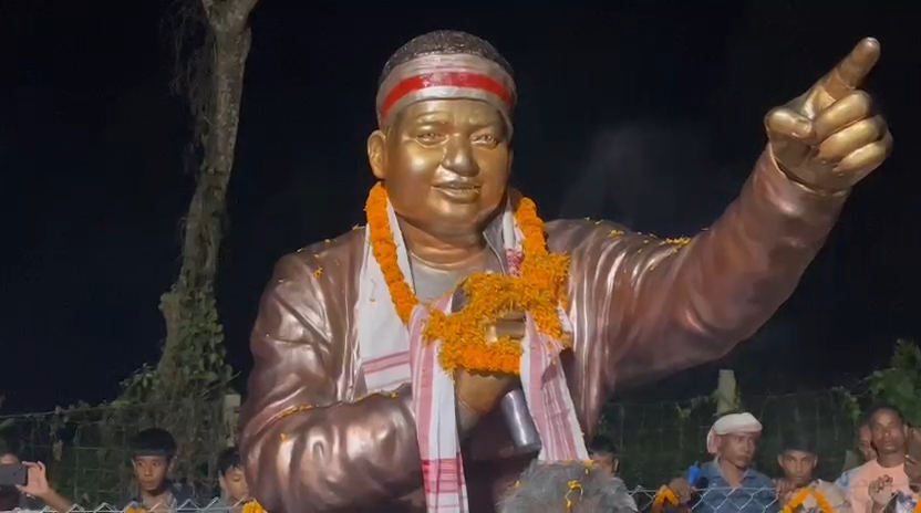 Assam's folk artist Rajib Sadiya's first Statue unveiles