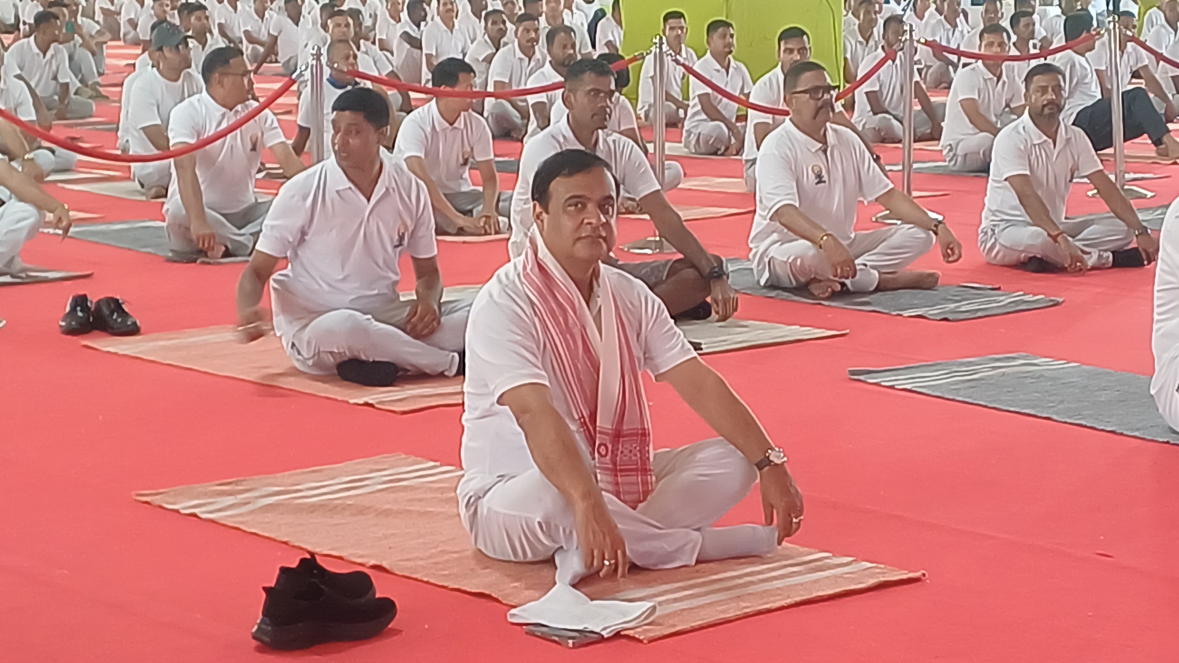 11th International Yoga Day, CM Himanta Biswa Sarma practiced yoga in Baksa