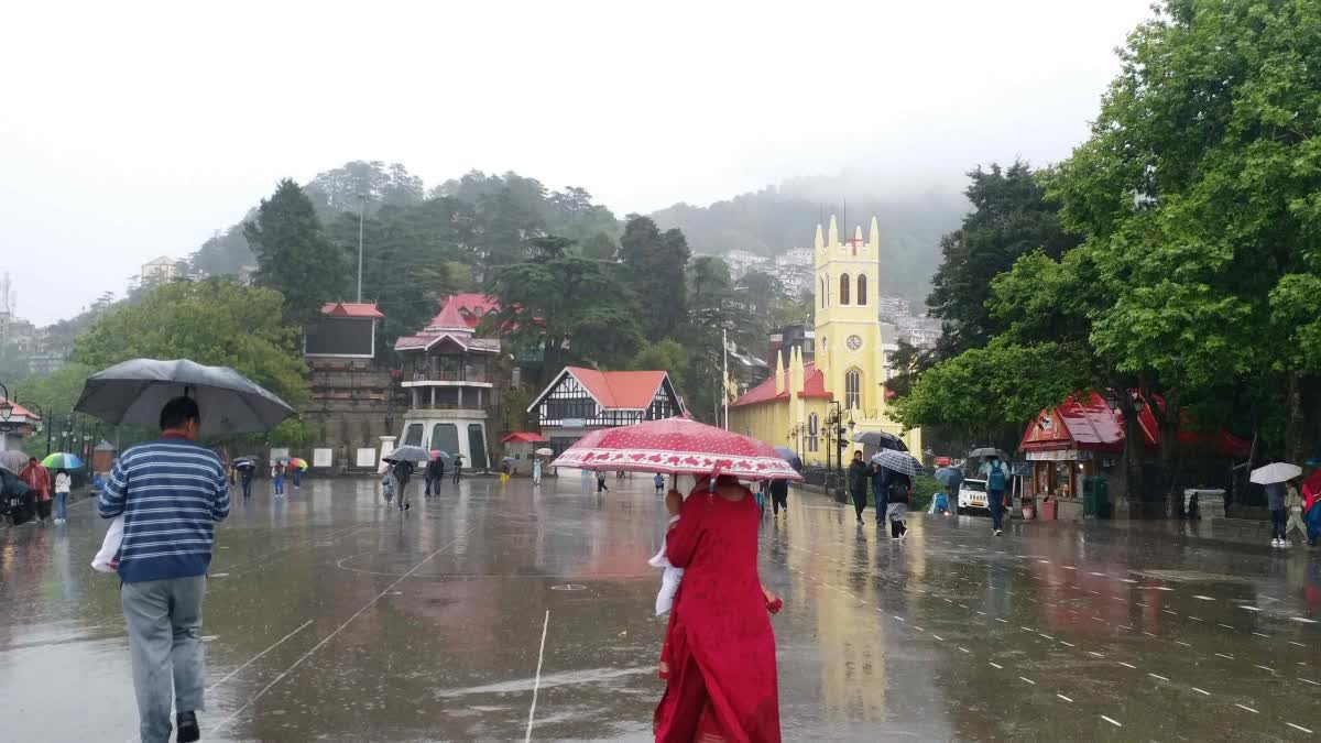 हिमाचल में लगातार बारिश का दौर जारी