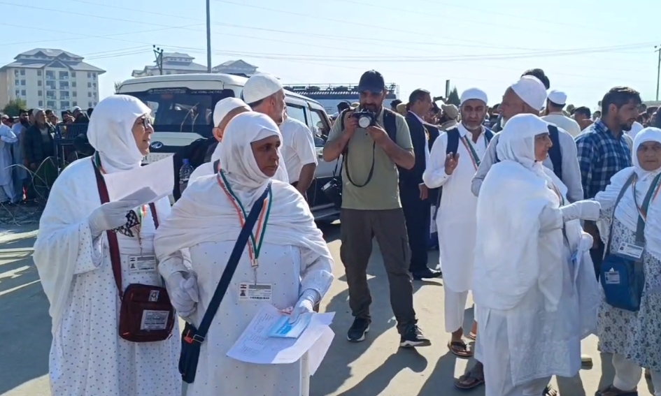Pilgrims leave for the holy Hajj pilgrimage, in Srinagar
