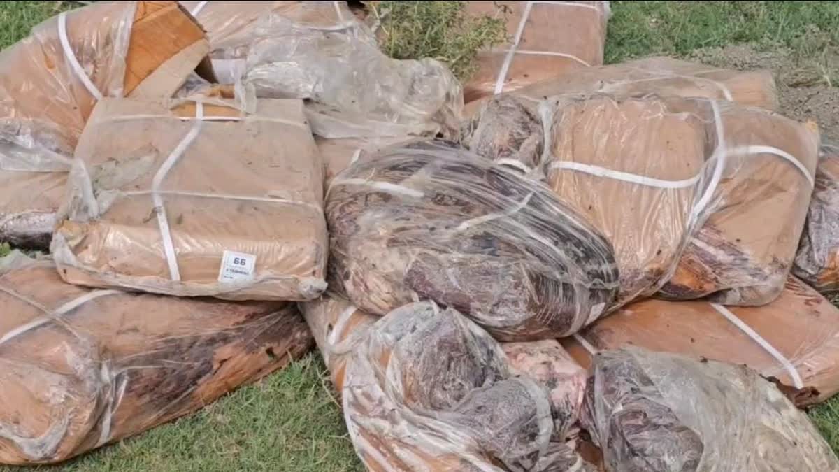 A consignment of substandard meat stock seized in Kashmir