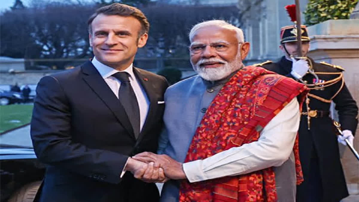 Prime Minister Narendra Modi and French President Emmanuel Macron on Thursday shared views on efforts for peaceful resolution of conflicts in Ukraine and West Asia