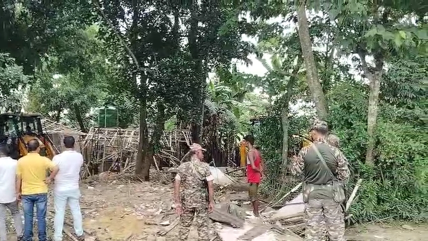 eviction drive in Charaideo at Mathurapur