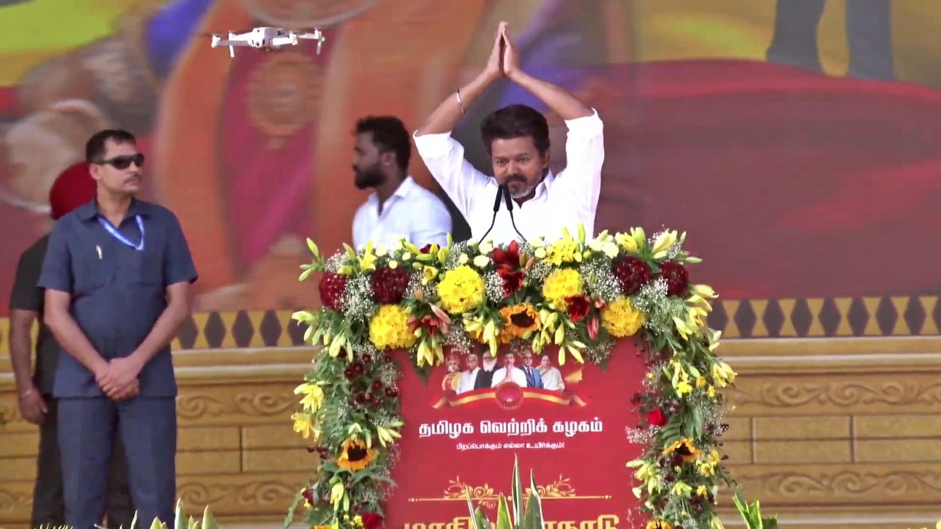 Screengrab showing TVK founder Vijay