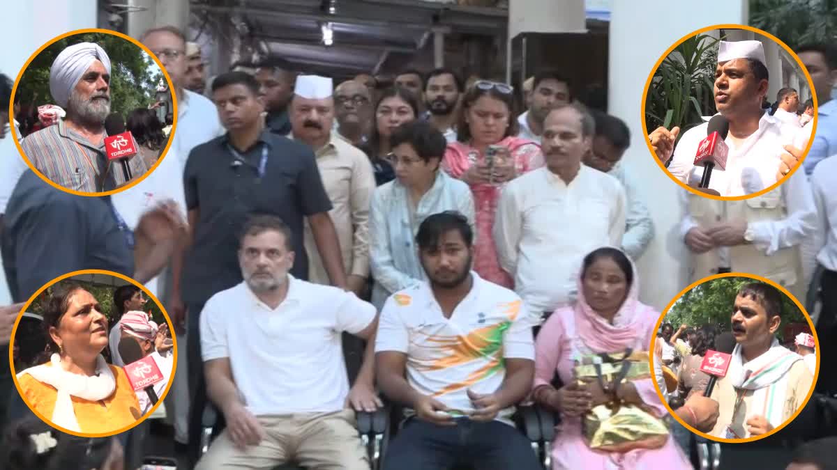 संसद मार्ग थाने पर राहुल गांधी के समर्थन में जुटे कांग्रेसी कार्यकर्ता
