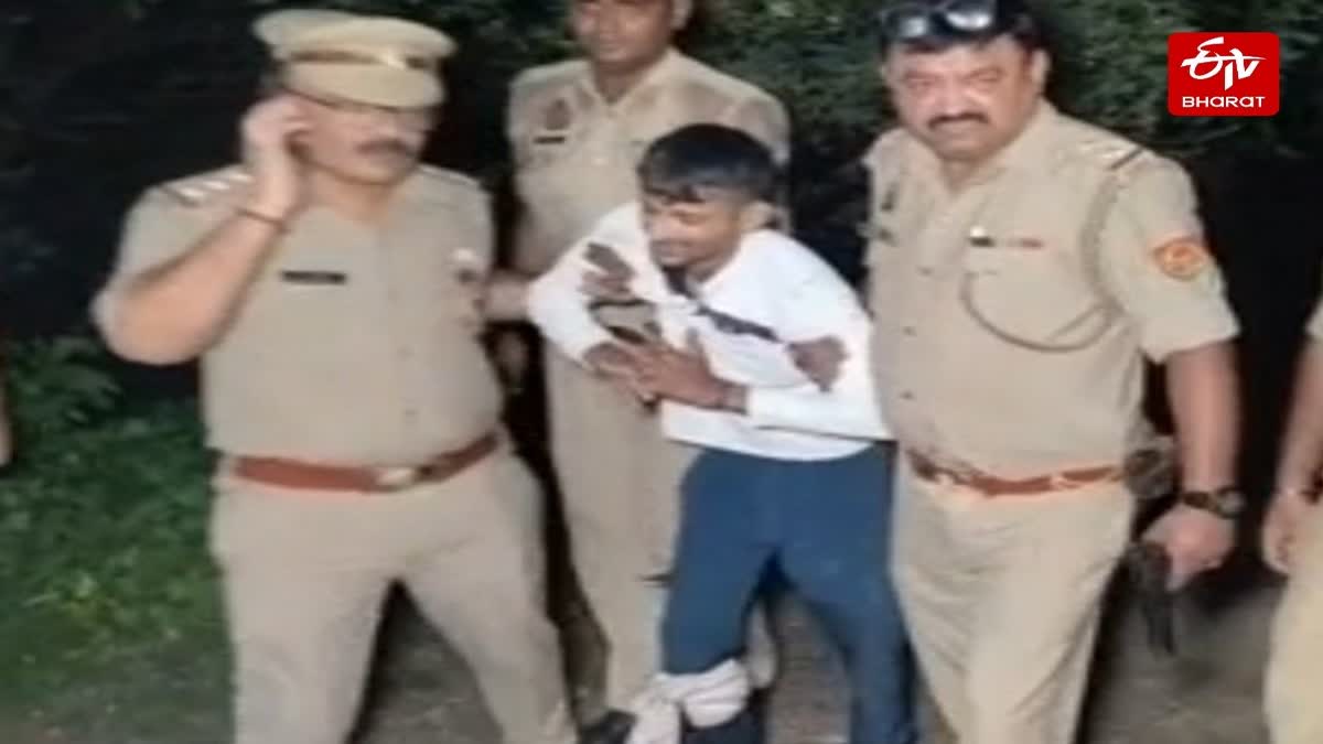 एनकाउंटर में पकड़ा गया बदमाश.