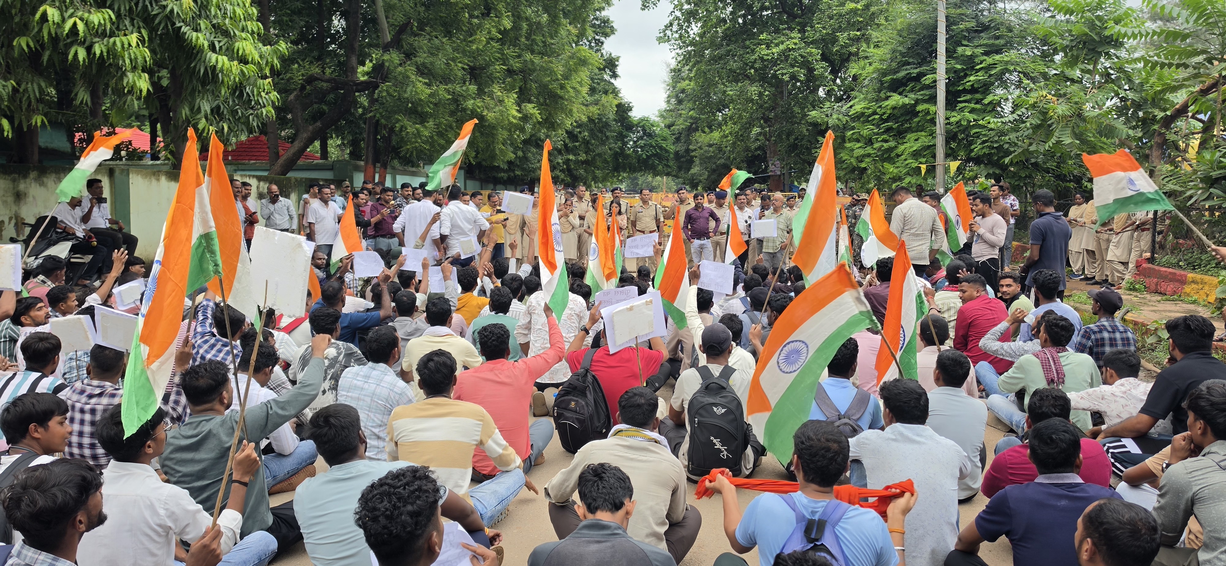 constable recruitment protest