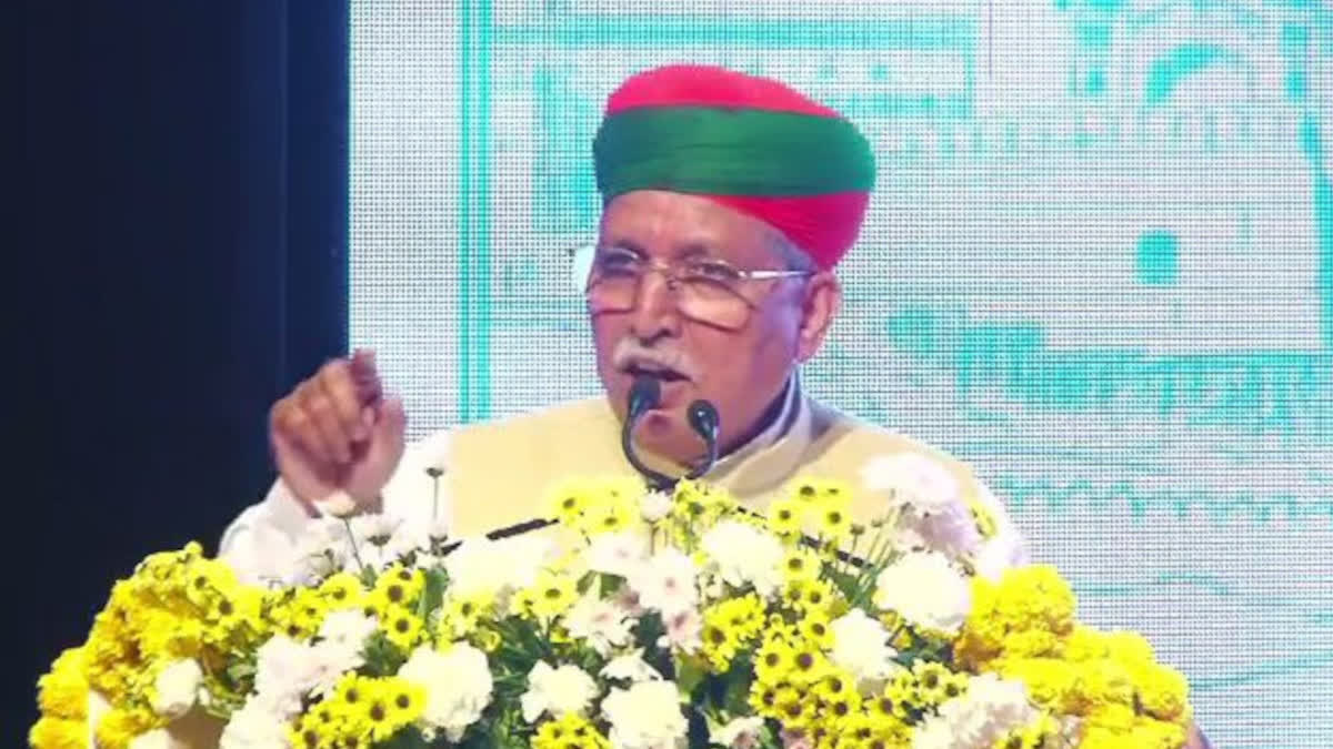 Union Minister Arjun Ram Meghwal addressing programme