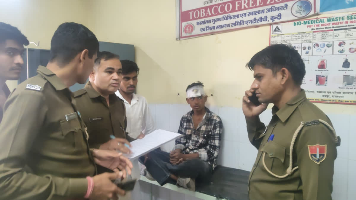 Policeman writing a report