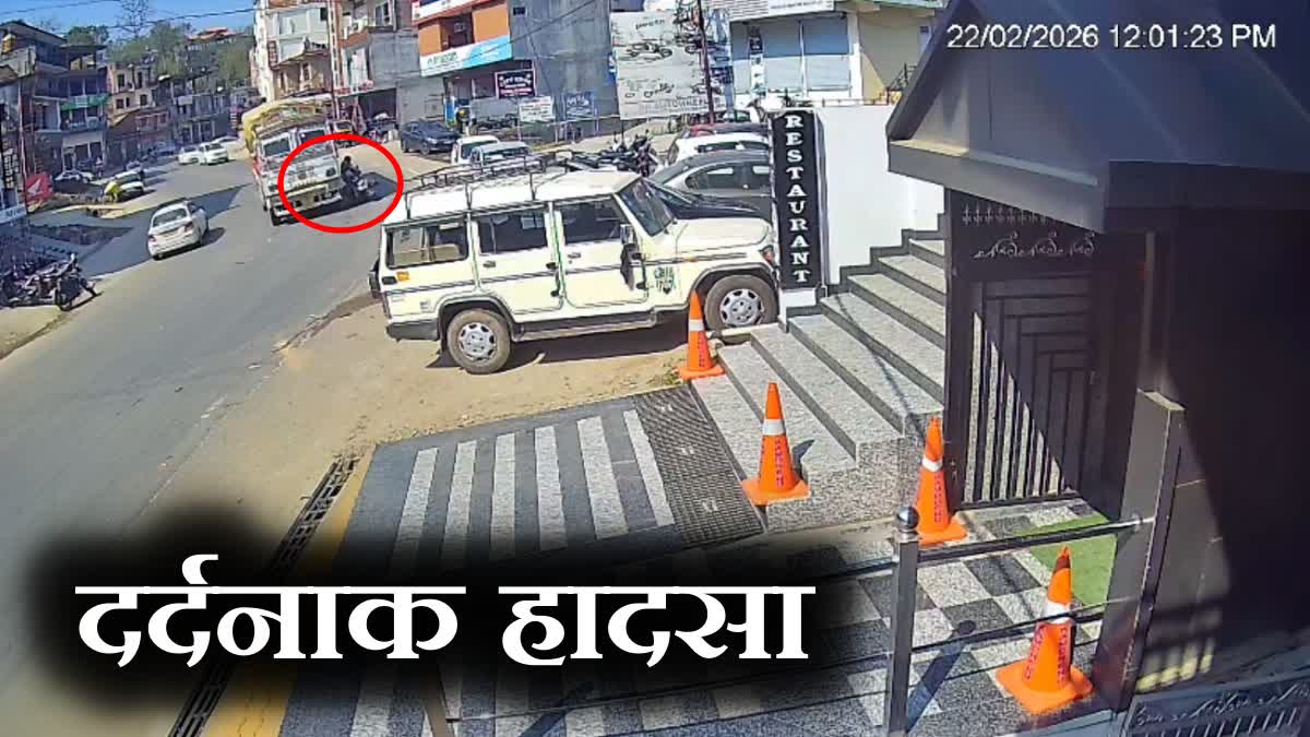 Truck crushes scooter in Ghumarwin