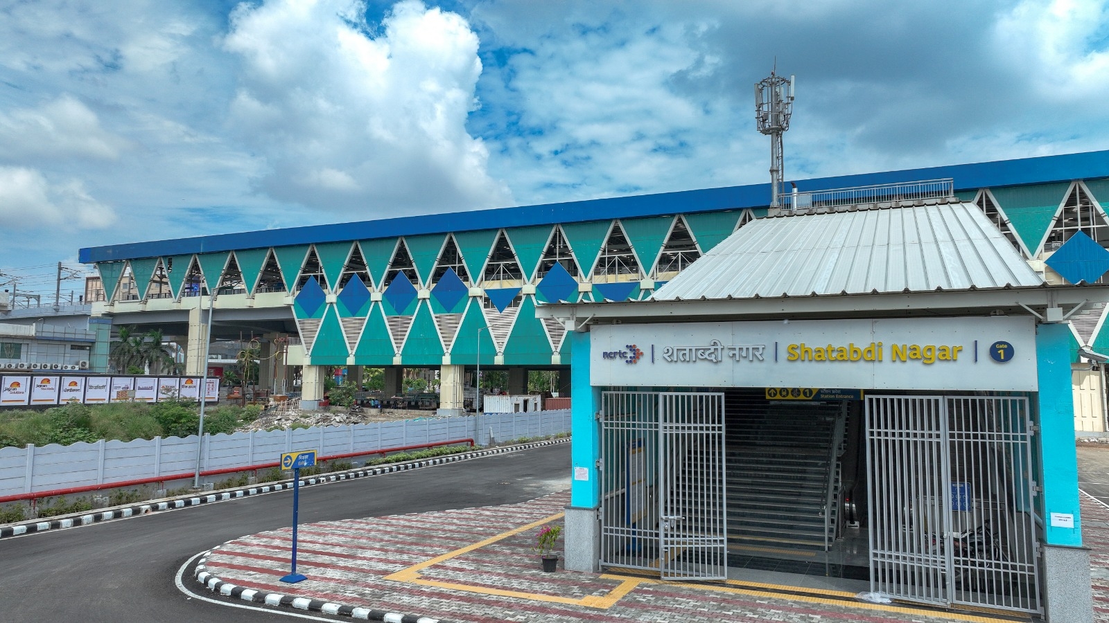 A view of the Shatabdi Nagar metro station in Meerut