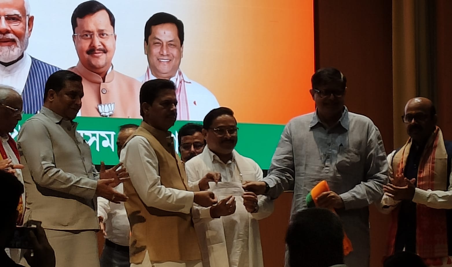 Former APCC president Bhupen Kumar Borah formally joined the BJP